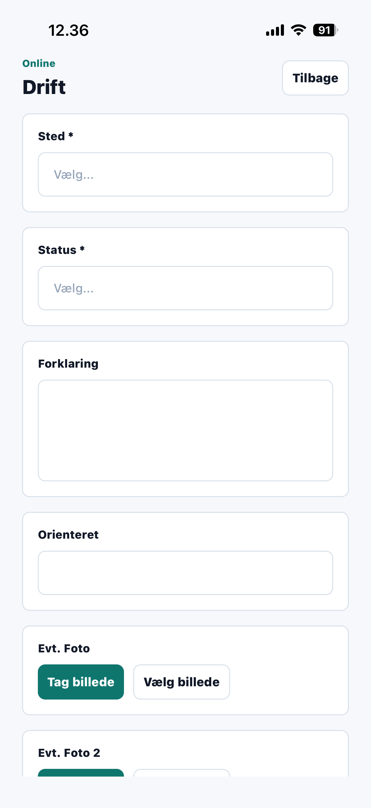 Eventlog app med logfelter